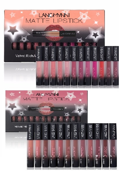 Matte Velvet Lipstick Set (12-Piece)