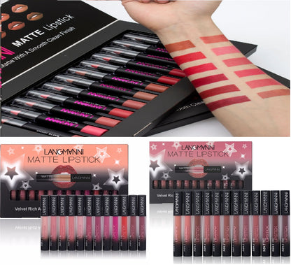 Matte Velvet Lipstick Set (12-Piece)
