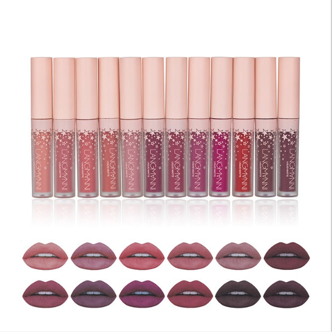 Matte Velvet Lipstick Set (12-Piece)